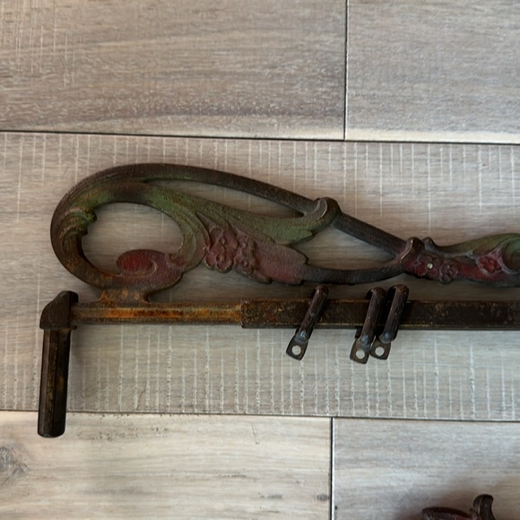 Old art nouveau Vintage swivel curtain in rods - Picture 2 of 3